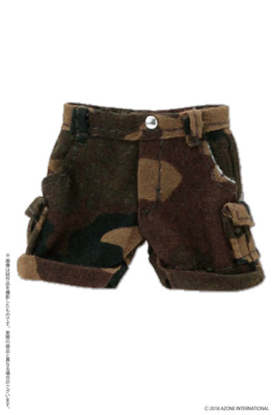 1/12 Short Cargo Pants (Camo Pattern Brown), Azone, Accessories, 1/12, 4560120208008